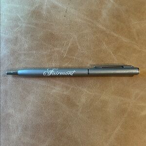 Fairmont Luxury Silver Writing Pen / Writes In Black Ink / Authentic